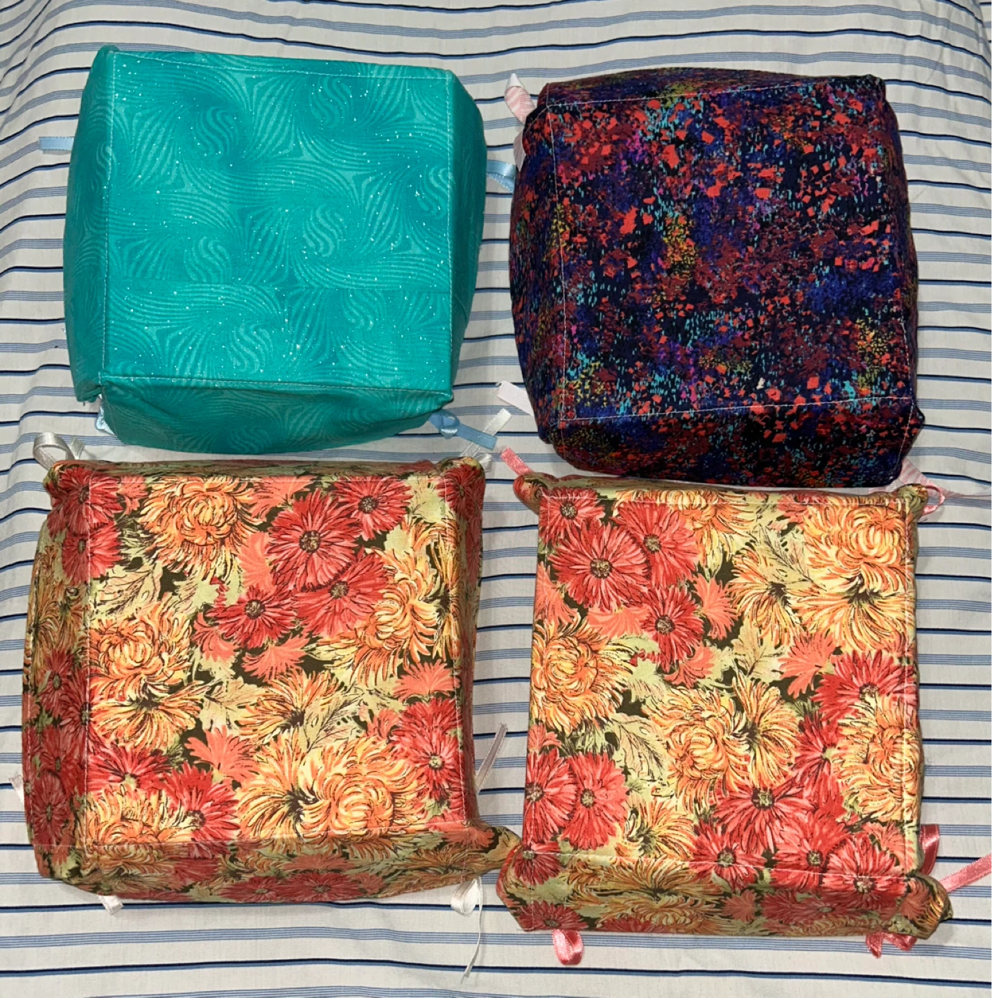 Set of 4 Fabric Storage Bins - 8x8” ⚽️ - photo 2