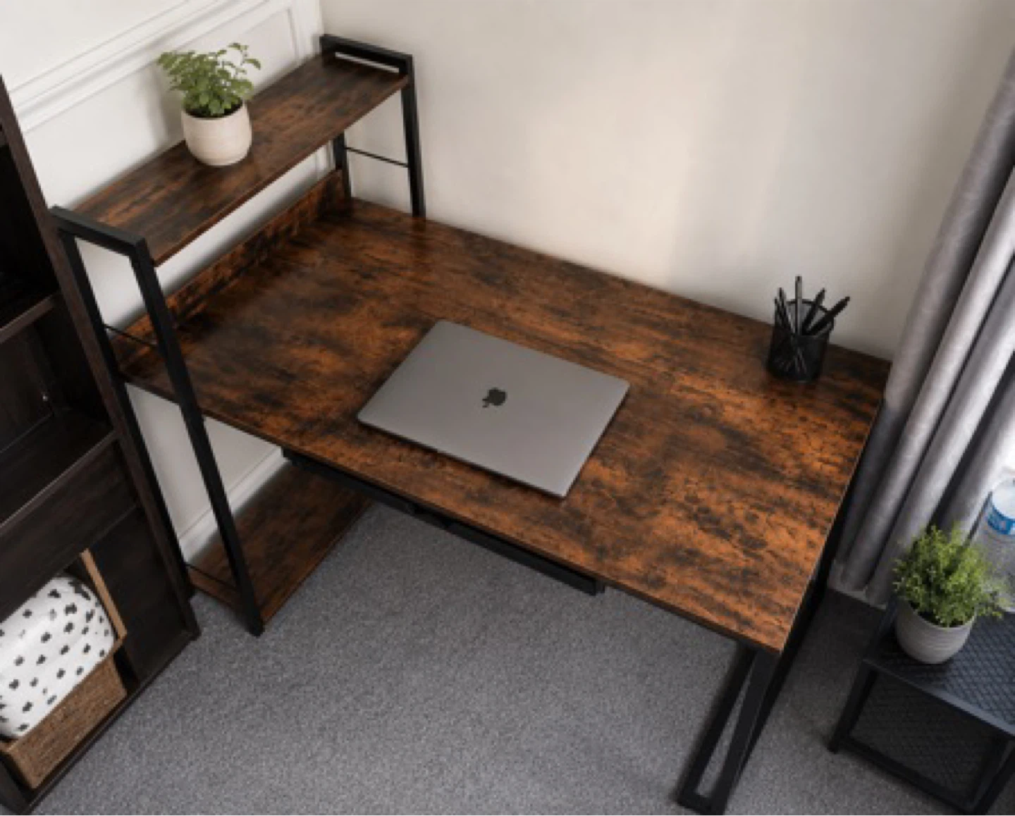 Computer Desk with Side Shelf & Drawer. - photo 2