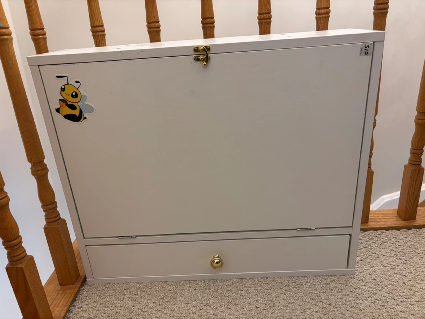 Wall-Mounted Fold-Down Desk with Shelves