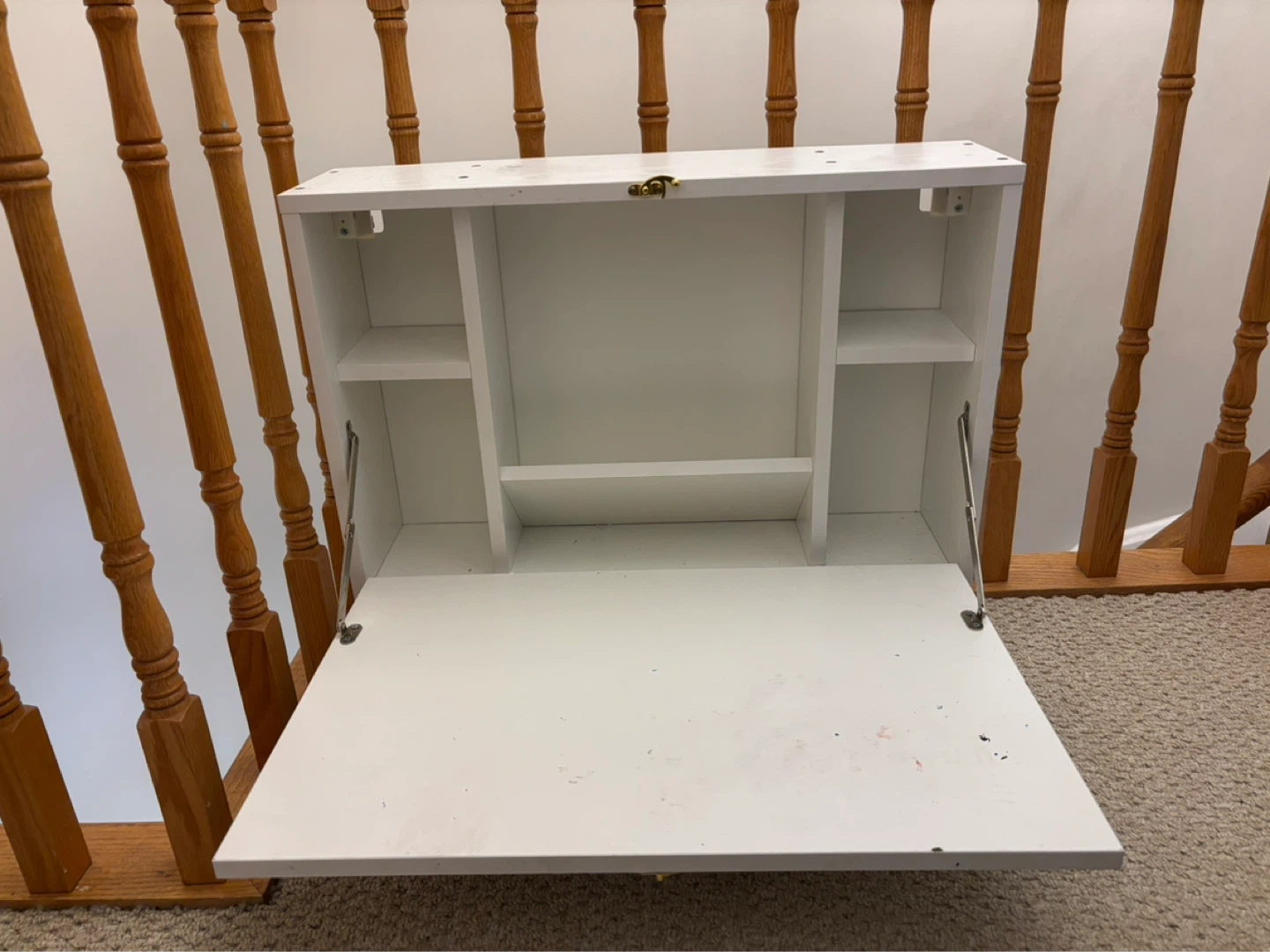 Wall-Mounted Fold-Down Desk with Shelves - photo 2