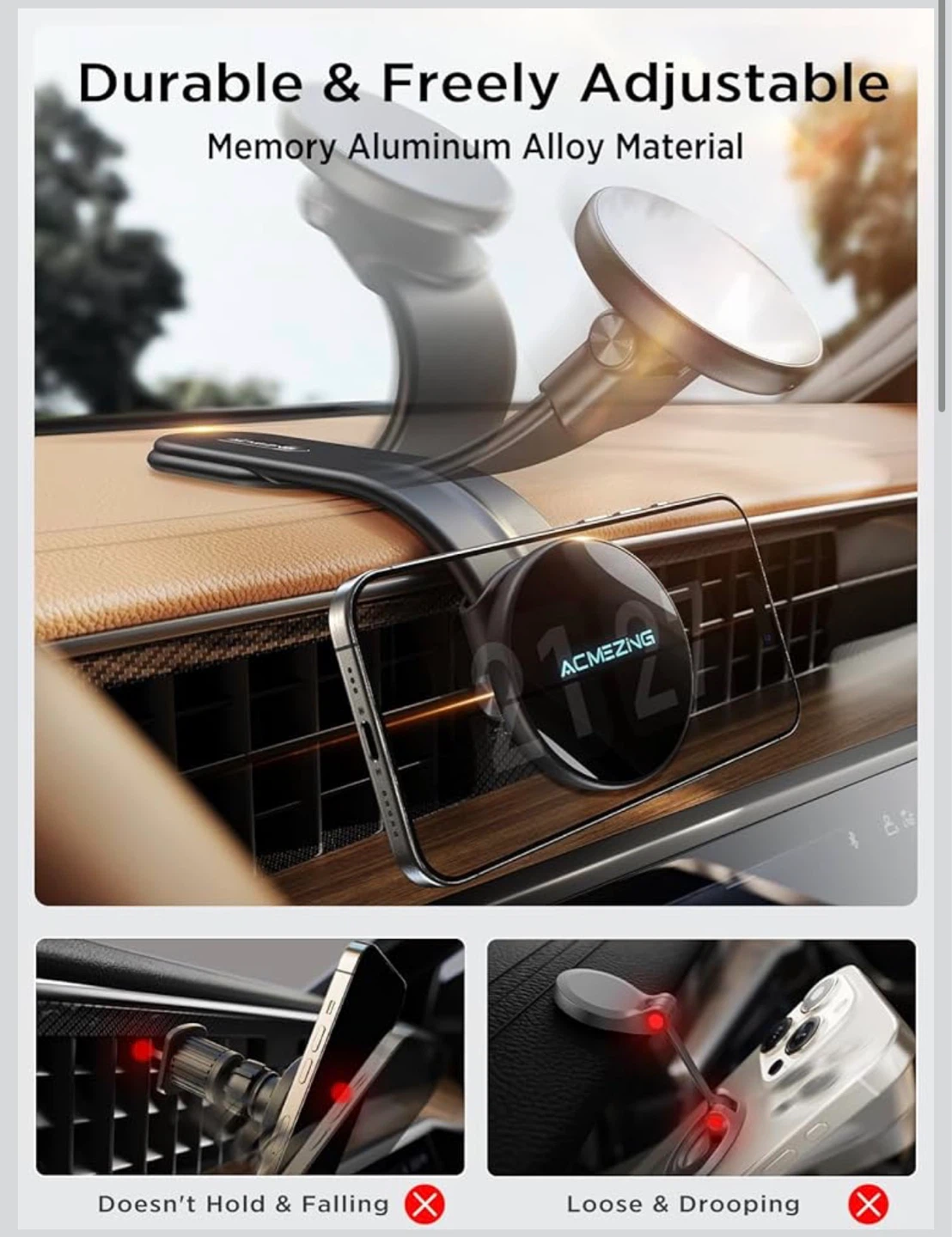 15W Fast Wireless Car Charger Mount - photo 2