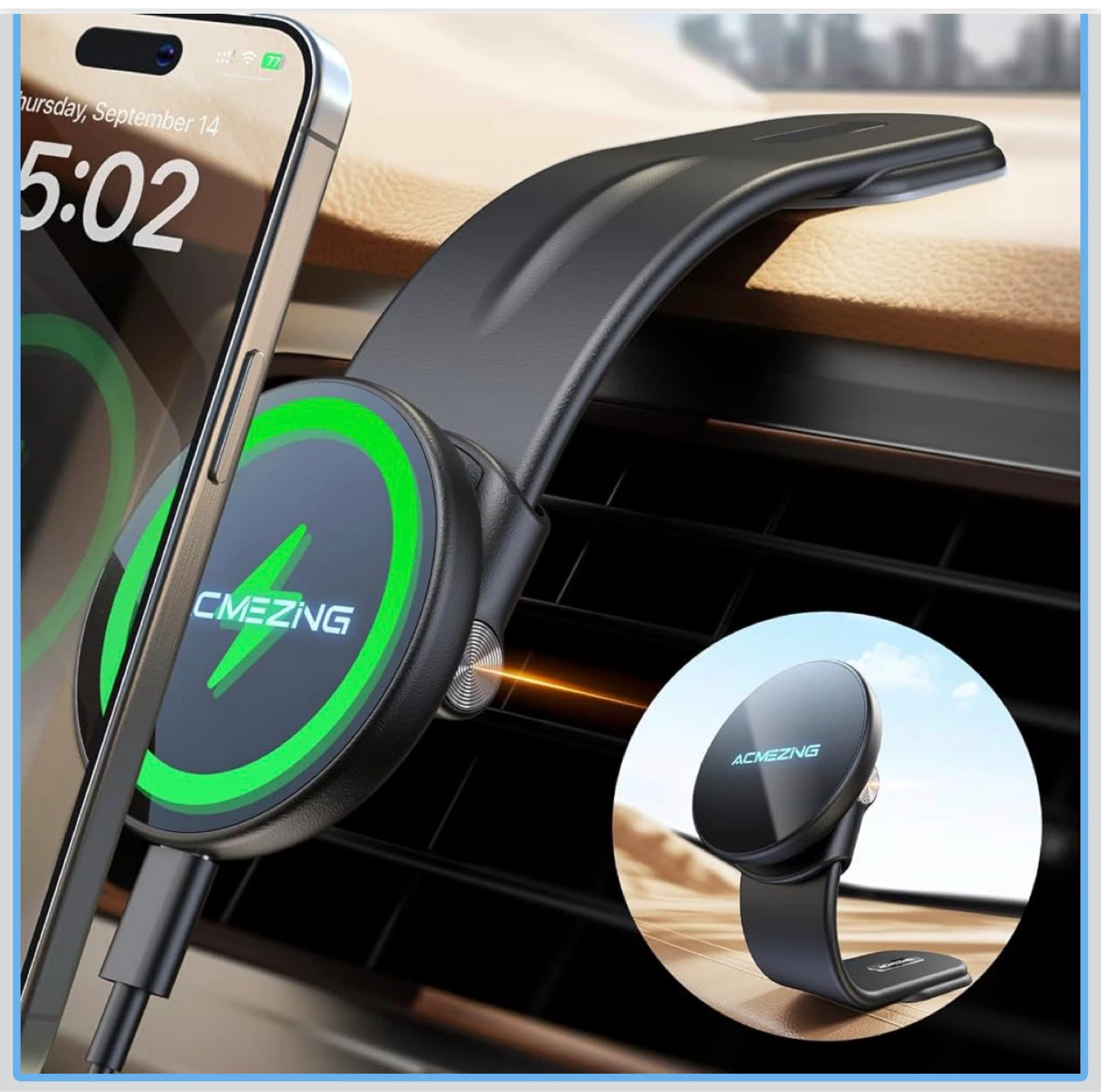 15W Fast Wireless Car Charger Mount