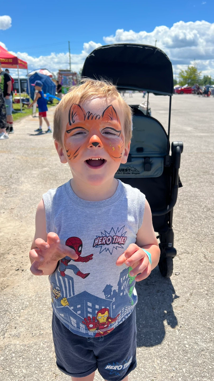 Face painting and twisted balloons