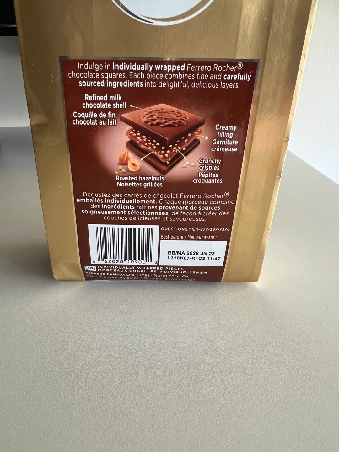 Ferrero Rocher Milk Hazelnut Chocolate Squares - photo 3