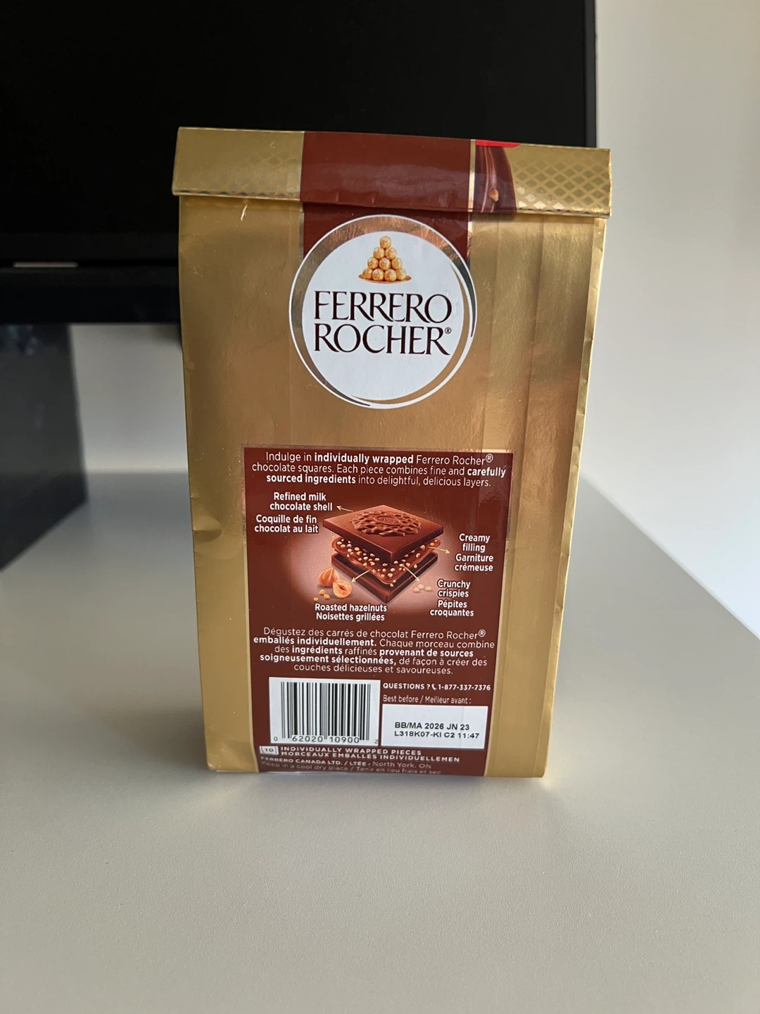 Ferrero Rocher Milk Hazelnut Chocolate Squares - photo 2
