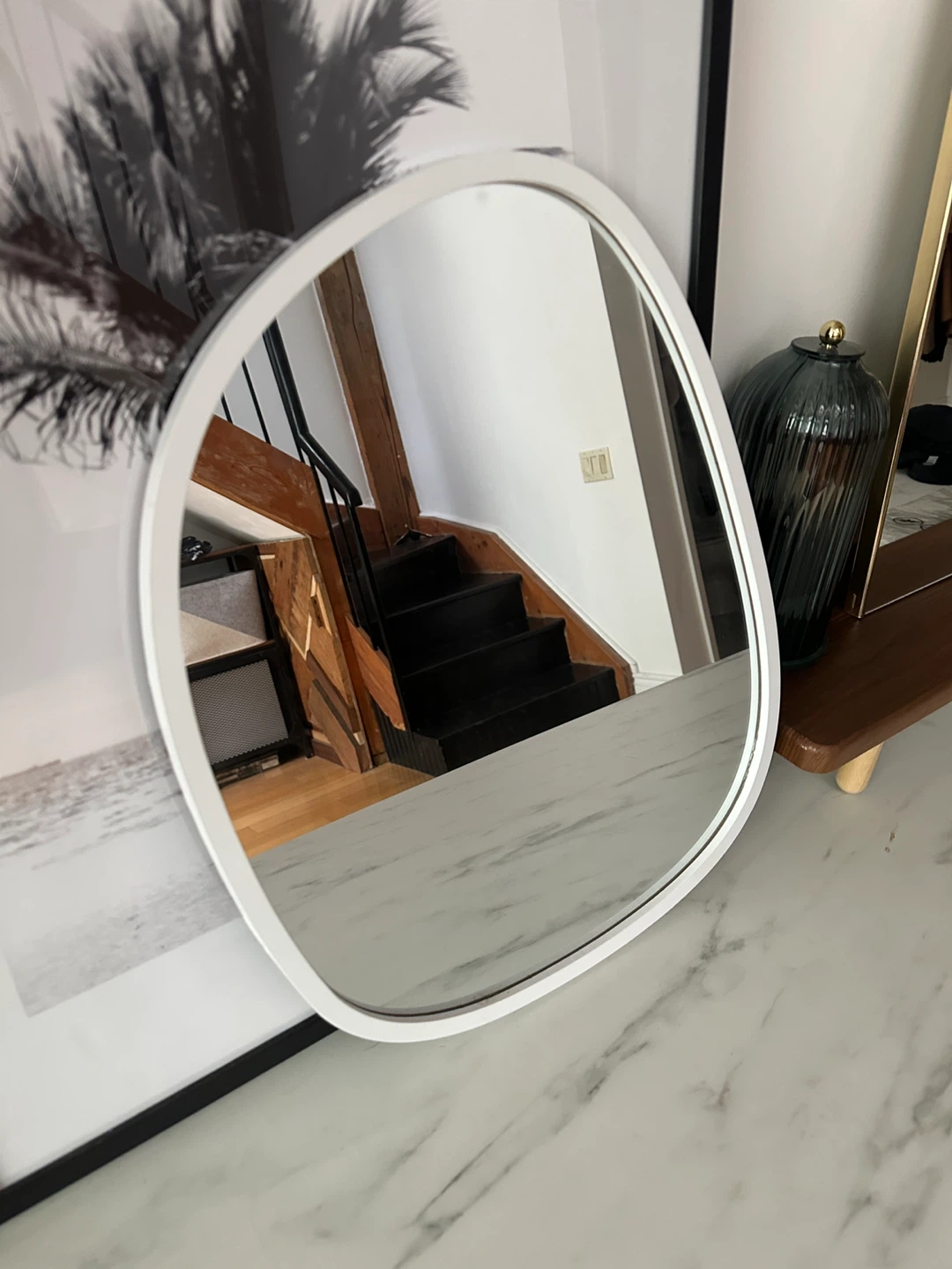 SMALL ORGANIC SHAPE WALL MIRROR MODERN - photo 2