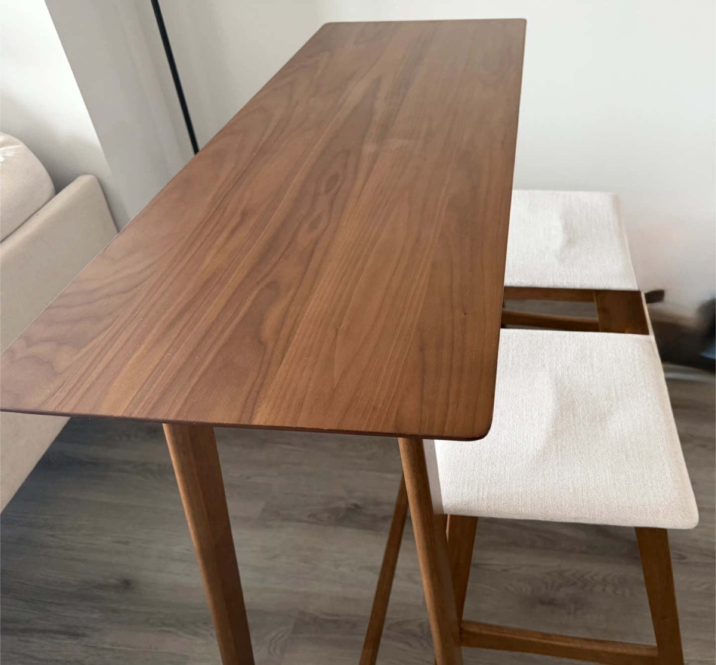 Wooden Bar Table and Stools Set - photo 2