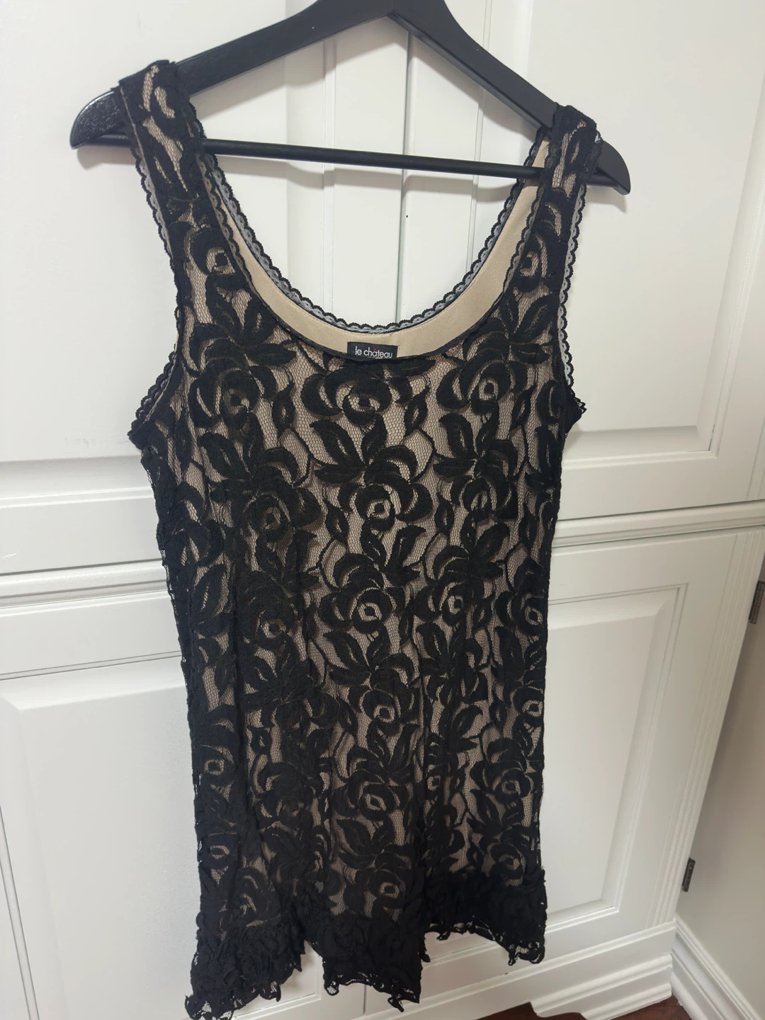 y2k Le Château Black Lace Mini Dress - photo 2