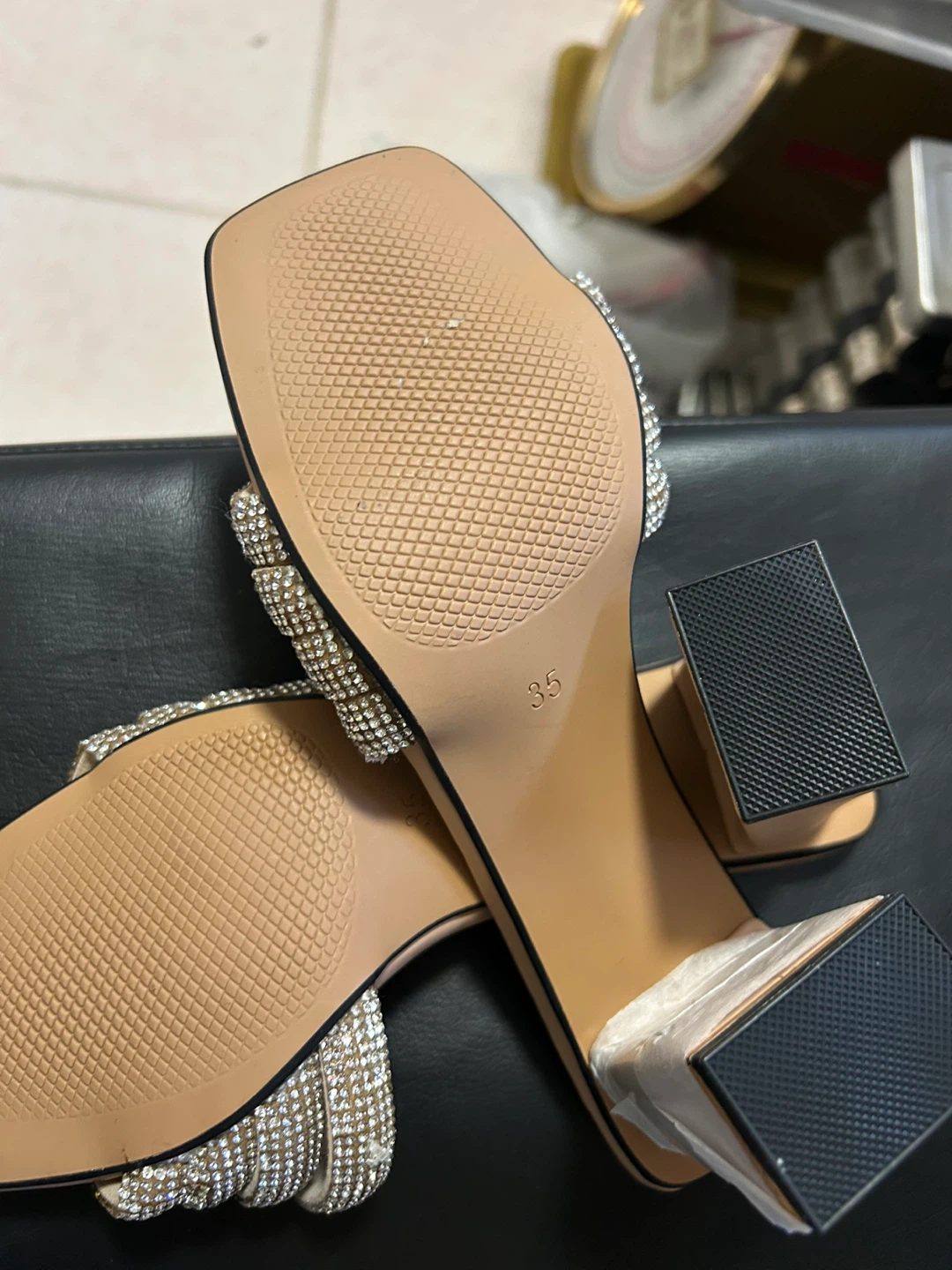 HT Shoes Women's Rhinestone Slide Sandals - photo 3