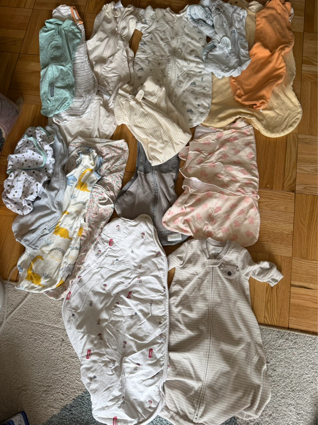 MOVING SALE- Baby Sleep Sacks And Swaddles - Newborn & 3mo