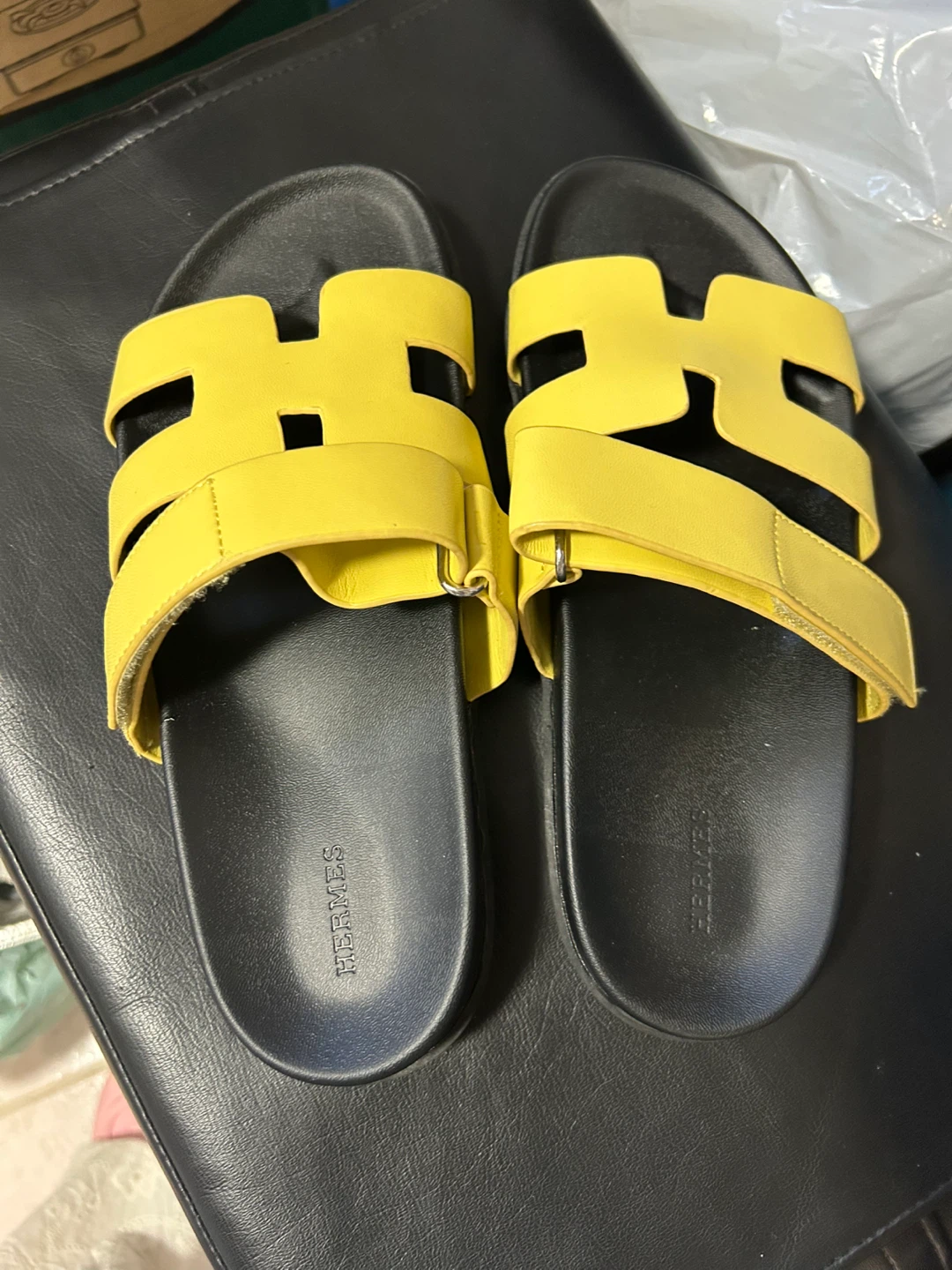 Hermes Yellow H Sandals Size 39 - photo 2