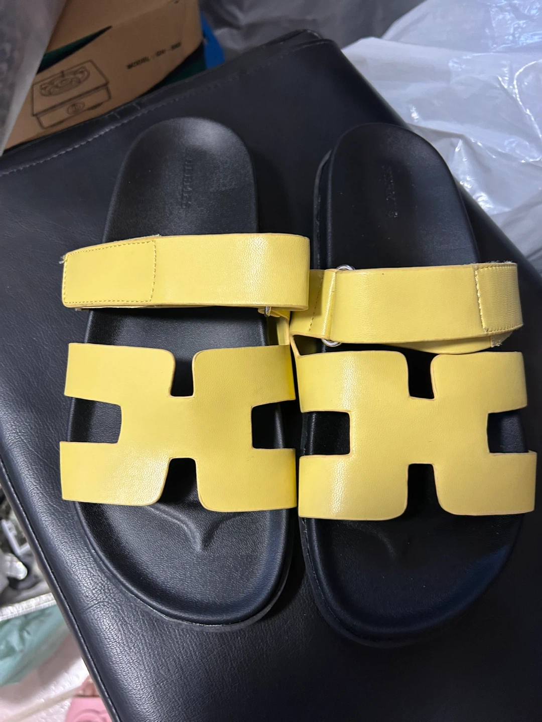 Hermes Yellow H Sandals Size 39