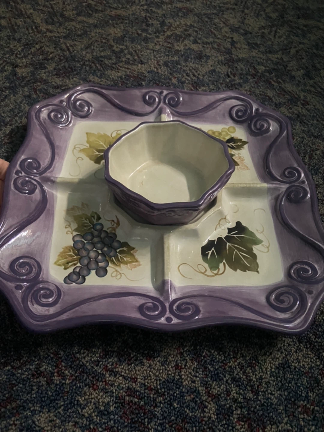 Merlot Collection 5-Piece Chip and Dip Set - photo 2