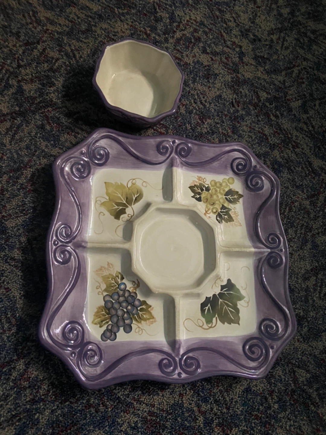 Merlot Collection 5-Piece Chip and Dip Set - photo 4
