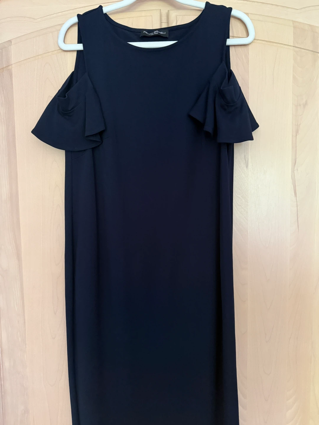 Pietro Brunelli Navy Cold Shoulder Dress