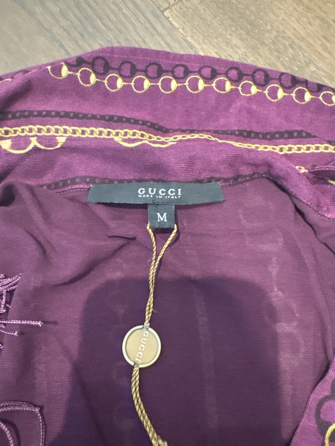 Gucci Women's Purple Chain Print dress Size M - photo 2