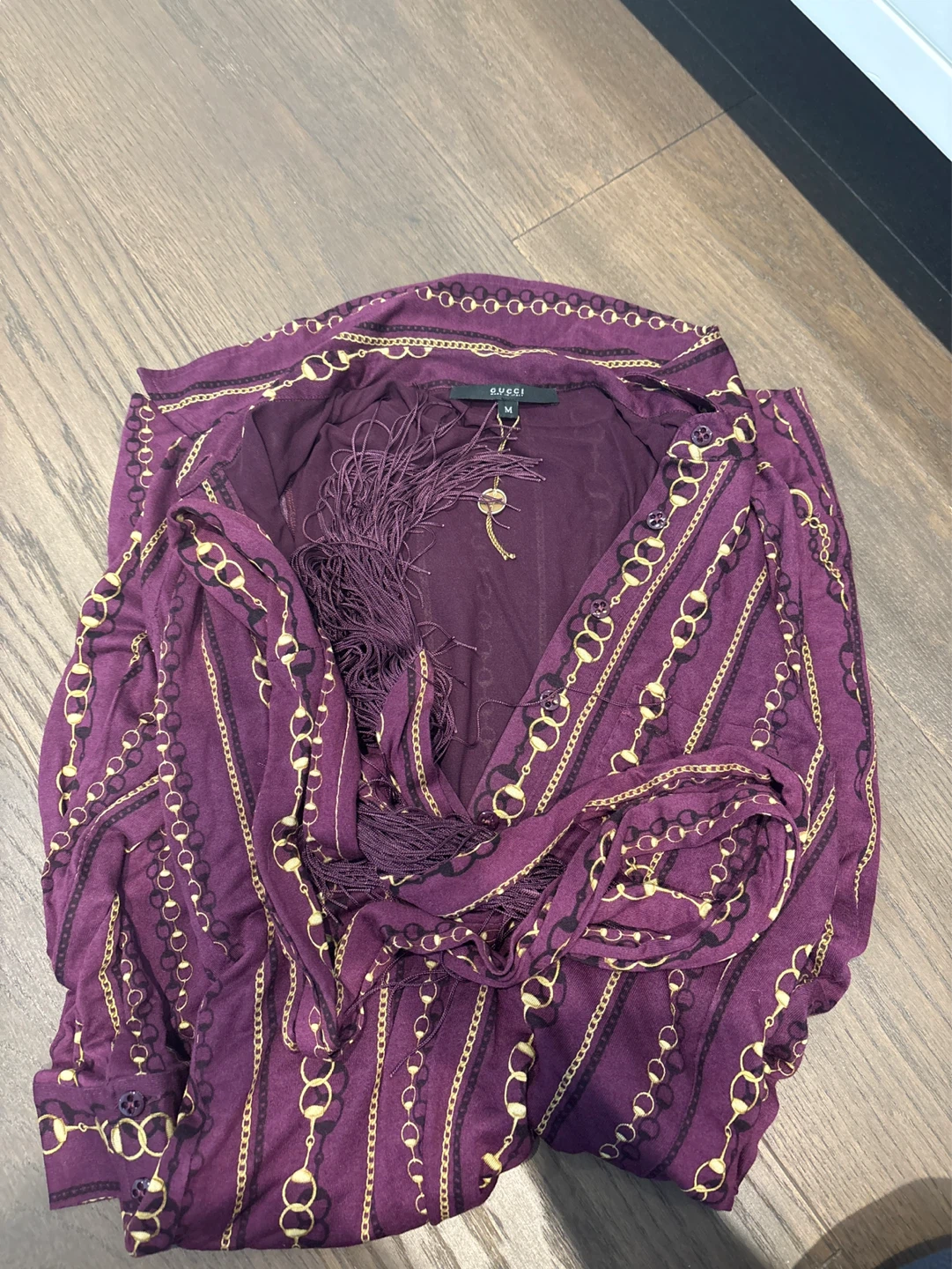 Gucci Women's Purple Chain Print dress Size M