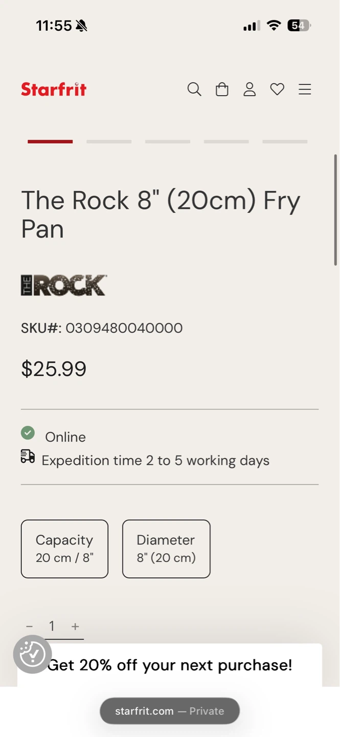 *FINAL PRICE* Starfrit The Rock 8" Fry Pan -Moving on 30th - photo 3