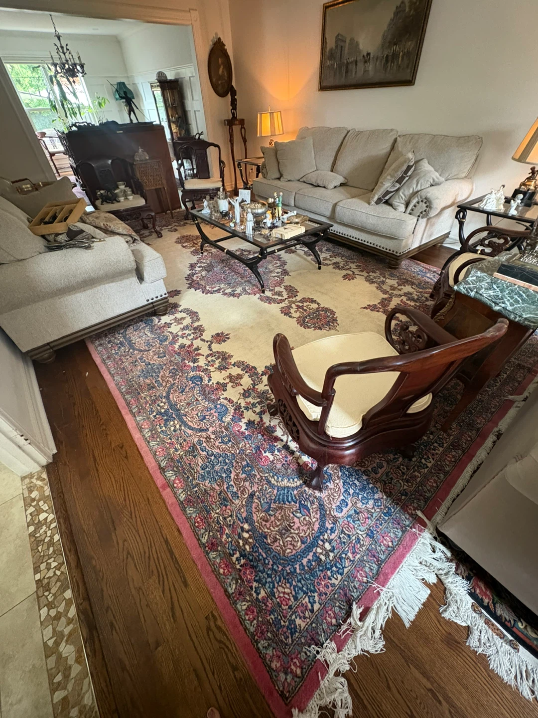 Large Traditional Hand Made Wool Area Rug- 10ft x 16ft - photo 3