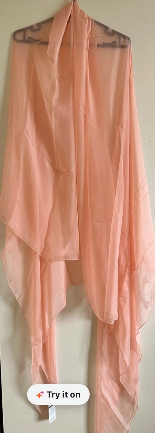 Pink silk scarf - photo 2