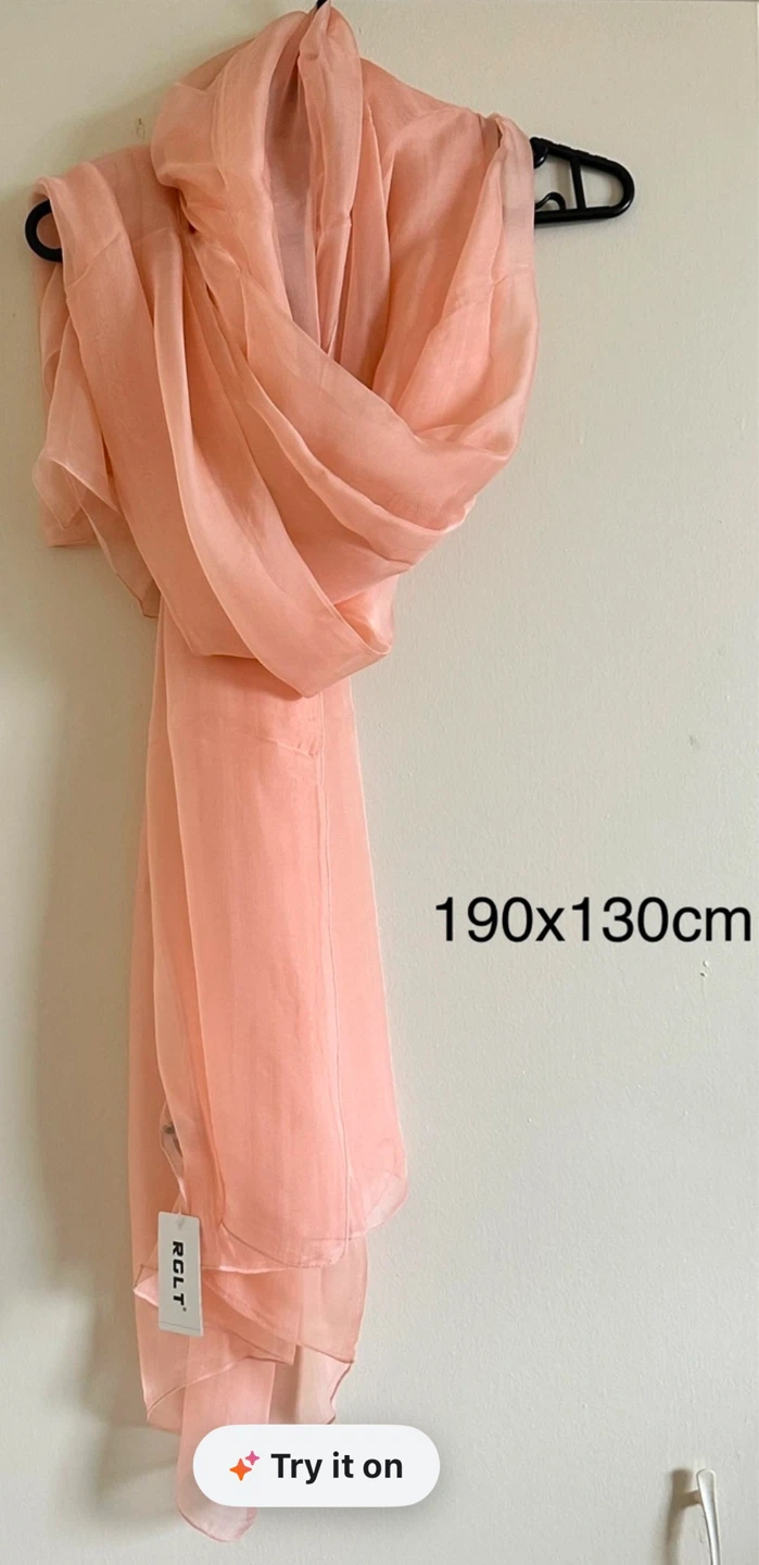 Pink silk scarf