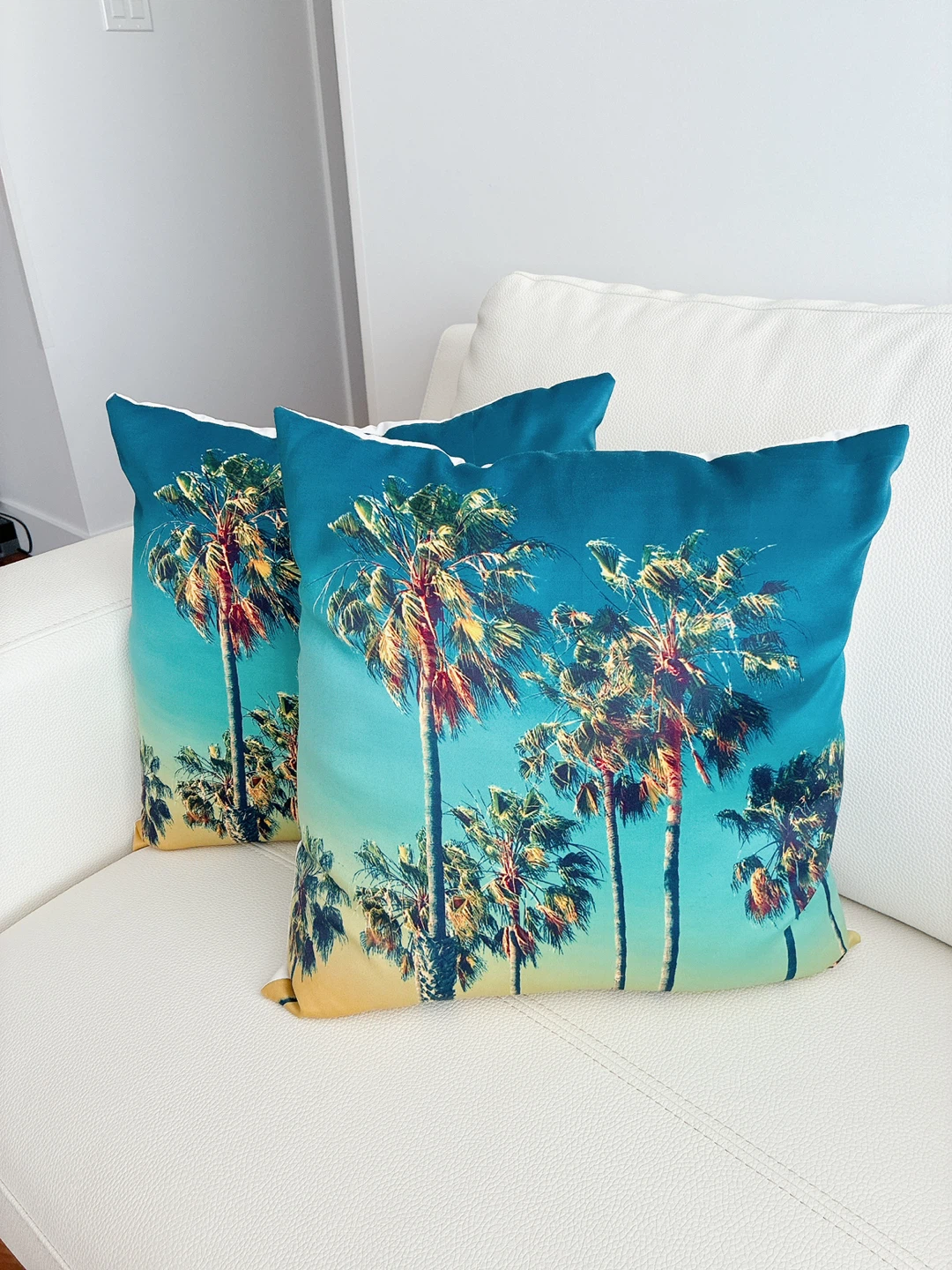Set of 2 Palm Tree Throw Pillows