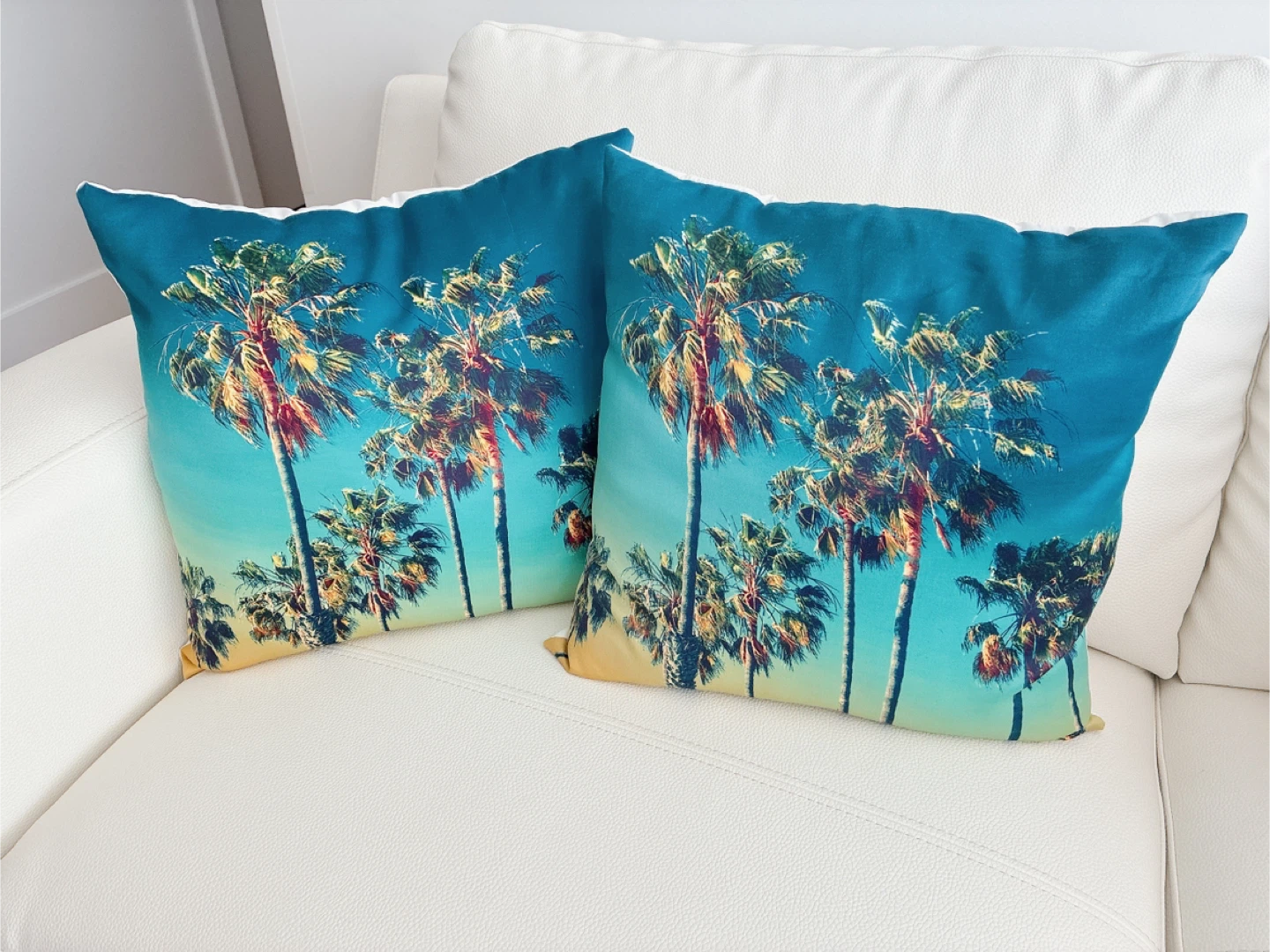 Set of 2 Palm Tree Throw Pillows - photo 2