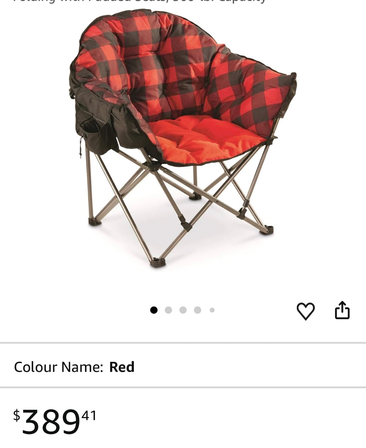 Camp Chair with Padded seat
