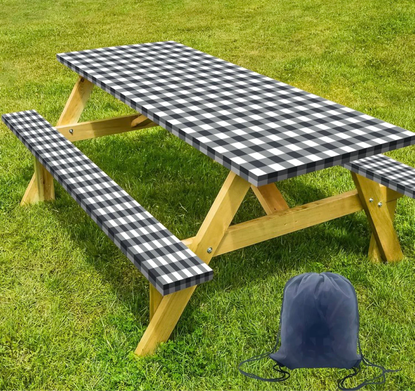 Picnic Tablecloth with Bench Covers