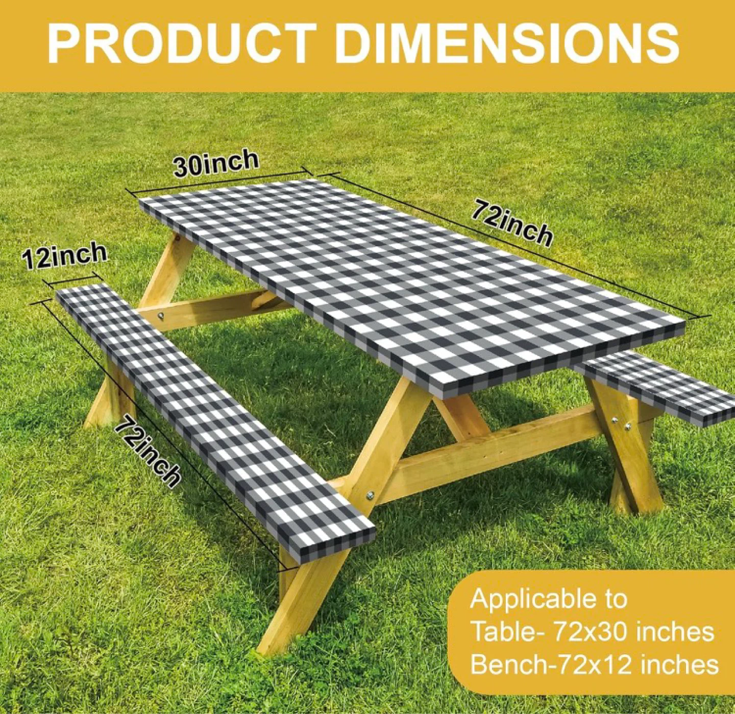 Picnic Tablecloth with Bench Covers - photo 2