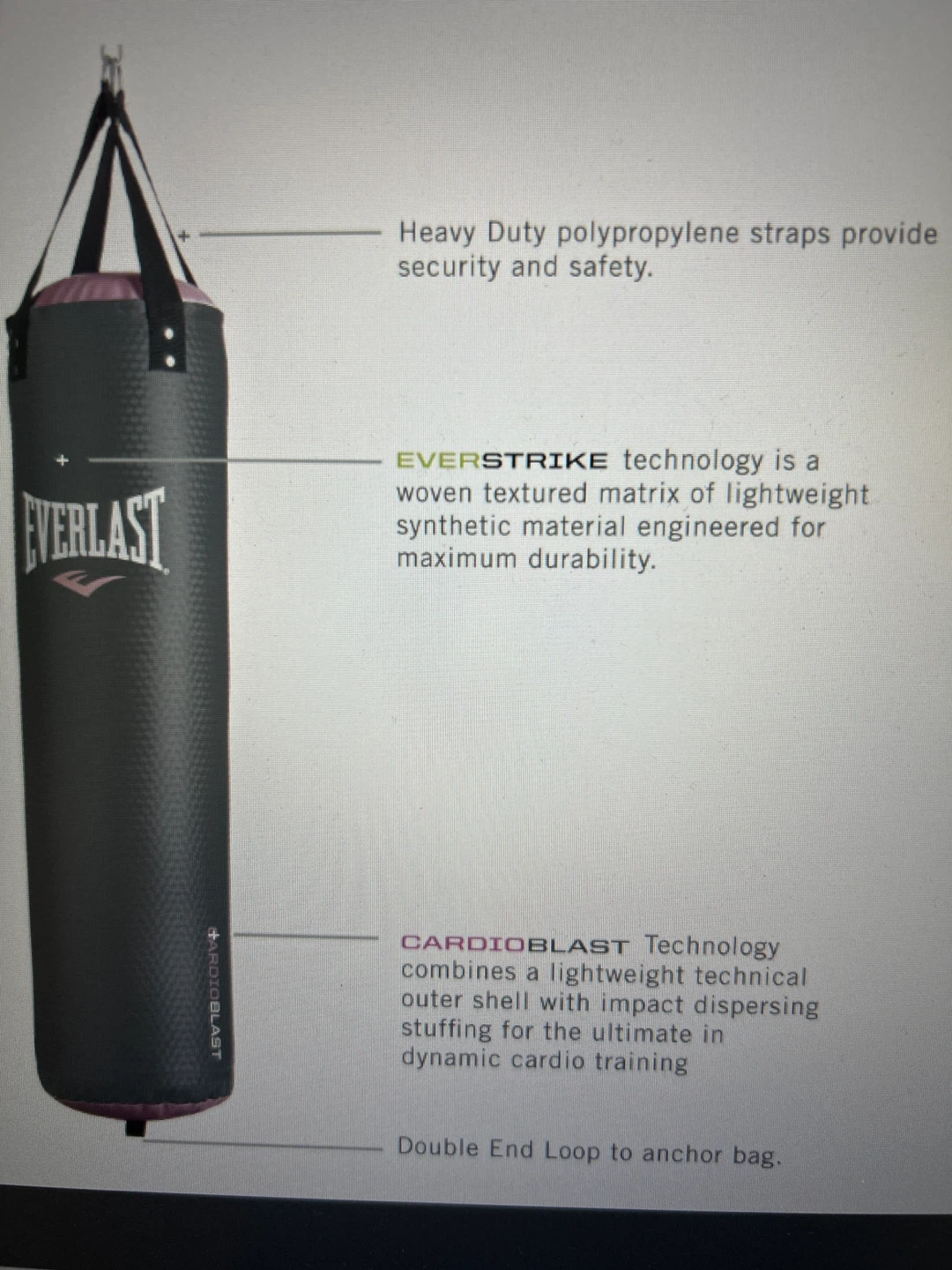Everlast Cardio Blast 40lb Punching Bag - photo 4