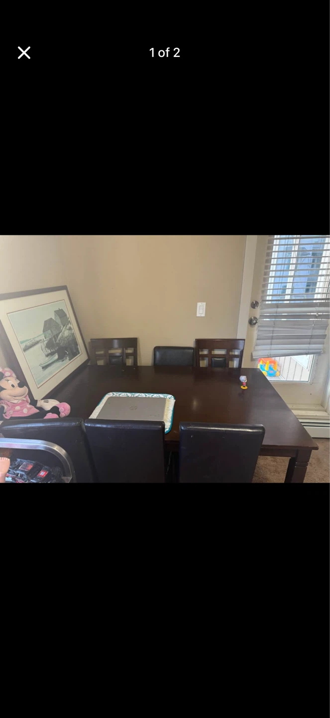 Dark Wood Dining Table