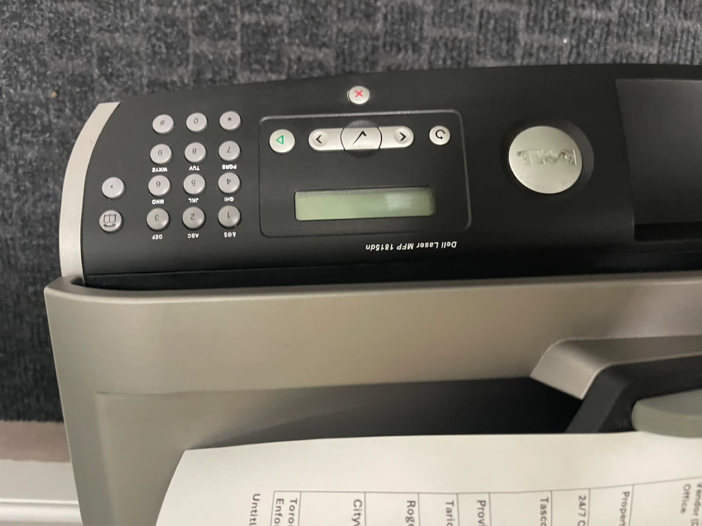Dell Laser MFP 1815dn Printer black and white