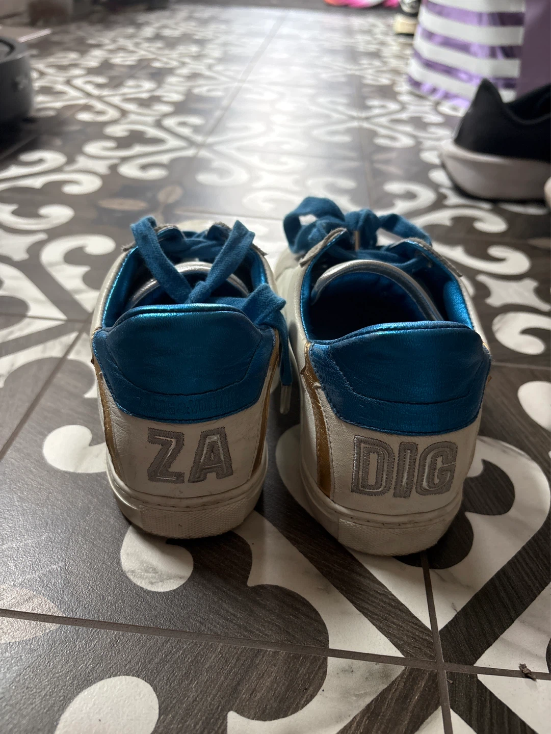 Zadig & Voltaire White & Blue Sneakers - photo 2