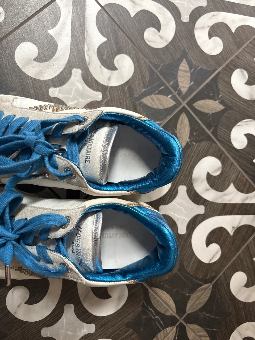 Zadig & Voltaire White & Blue Sneakers - photo 3