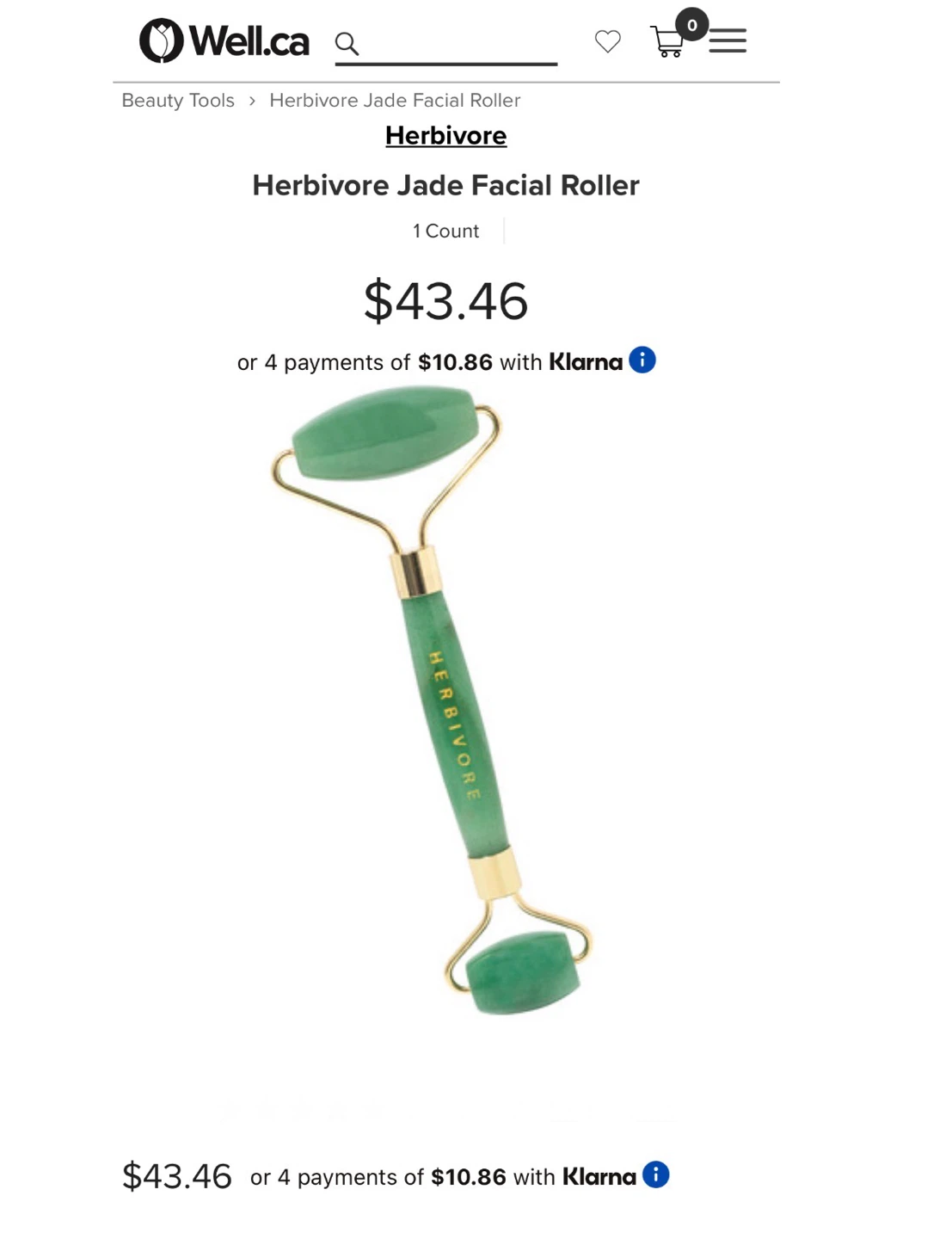 Jade Facial Roller by Herbivore