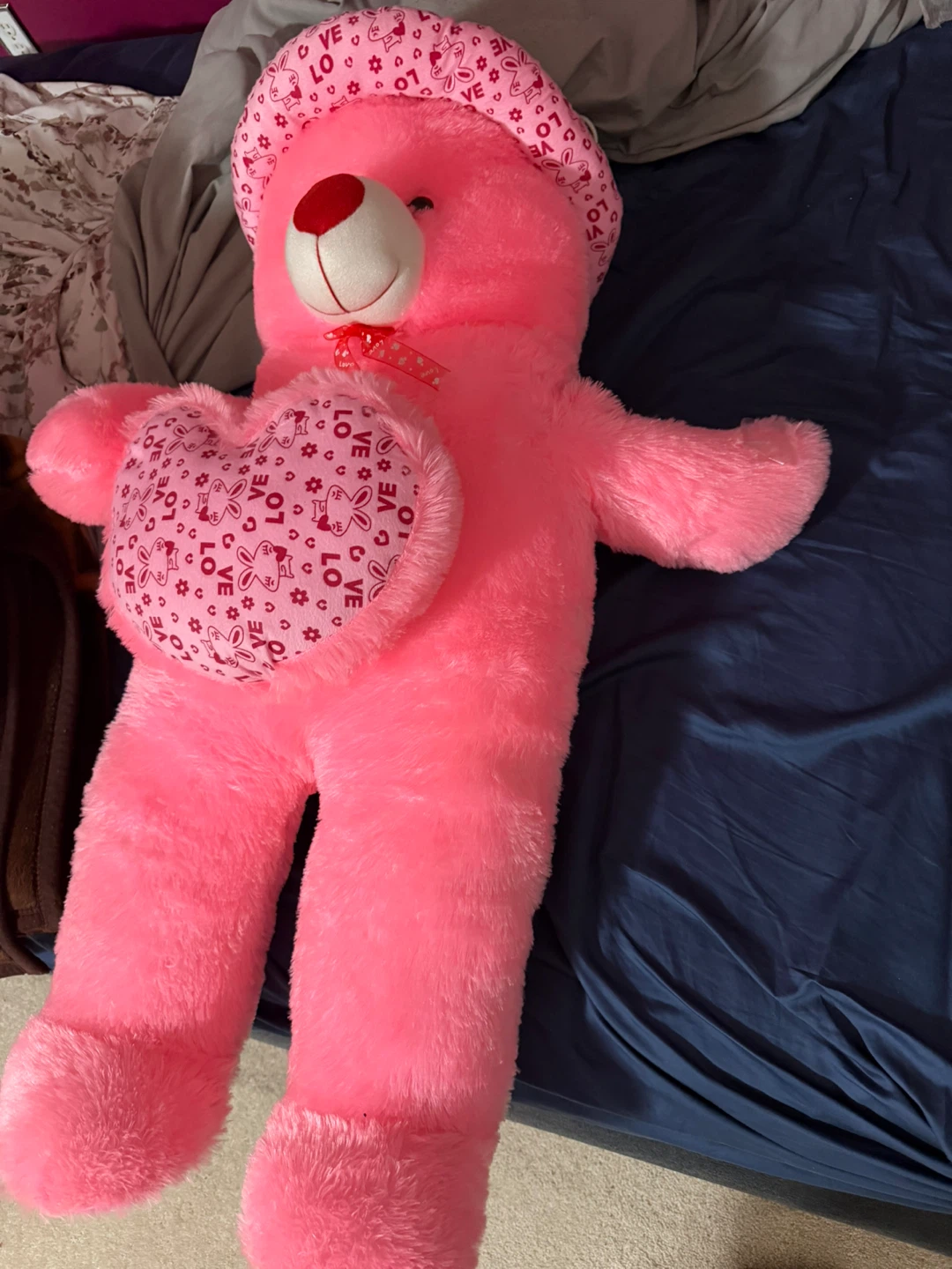 Pink Teddy Bear with Heart