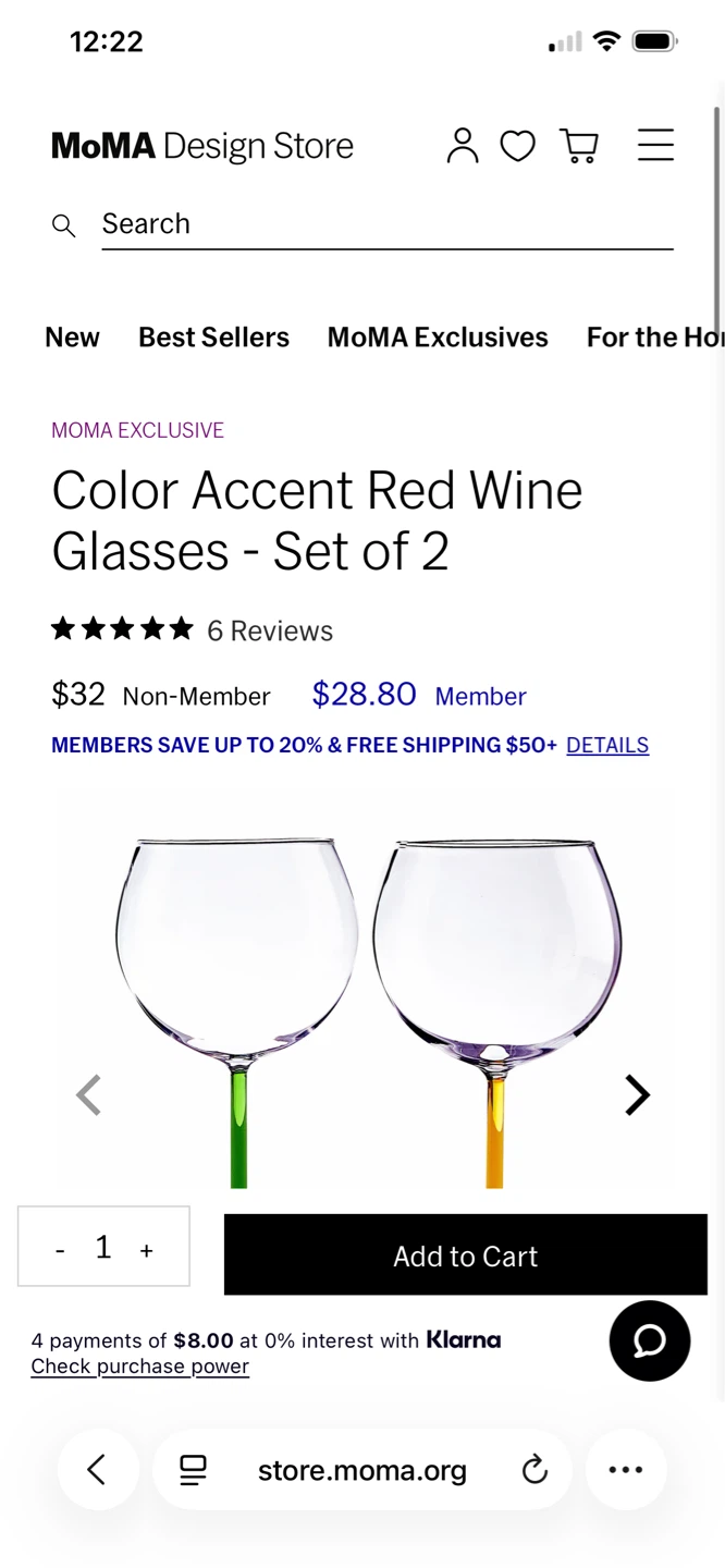 MOMA exclusive CEPRiANI DIVERSI Red Wine Glasses - Set of 2