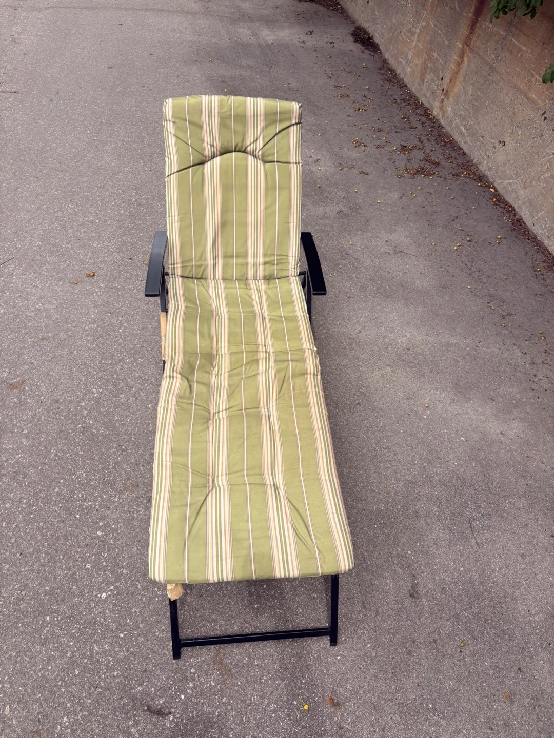 ⚽ Green Striped Chaise Lounge Chair - photo 2