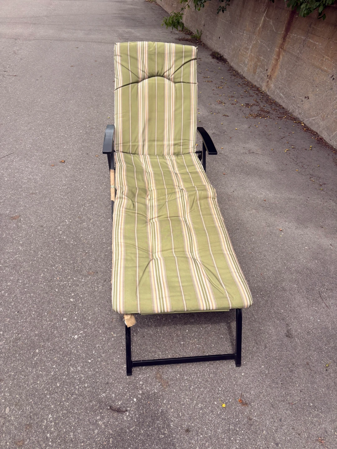 ⚽ Green Striped Chaise Lounge Chair