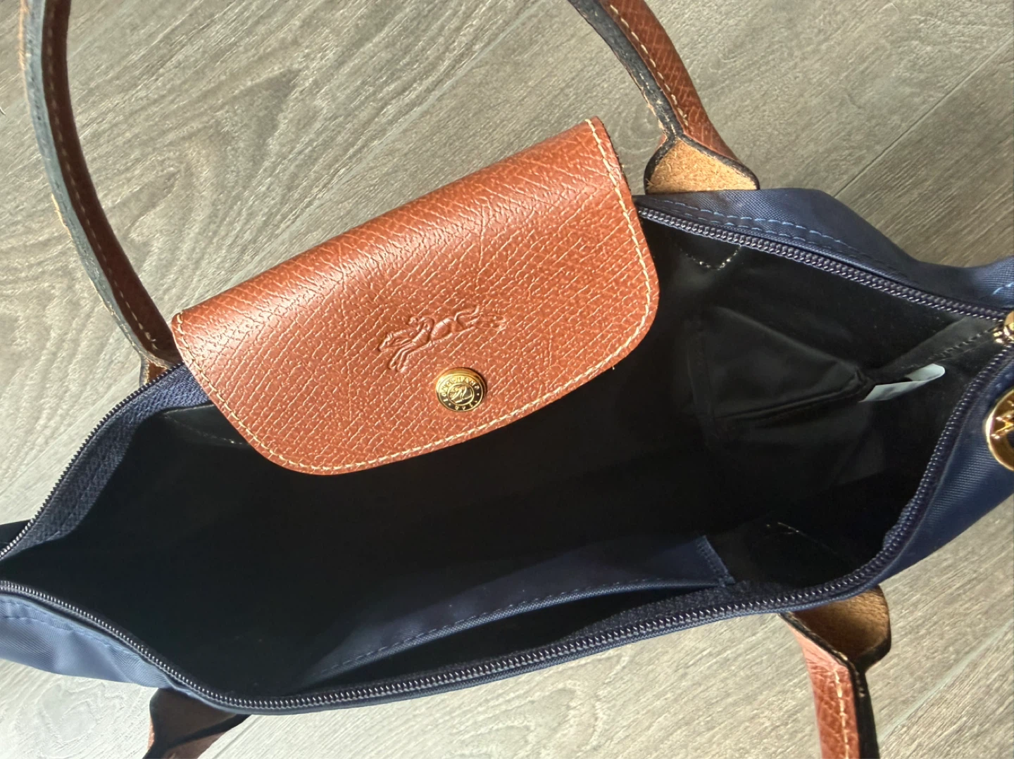 Longchamp Le Pliage Tote Bag model S navy blue - photo 4