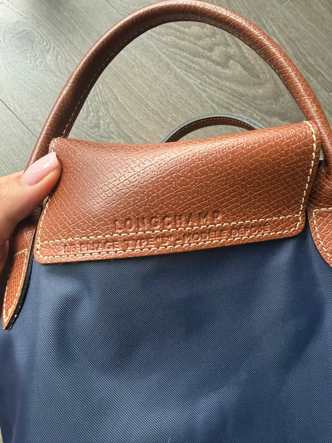 Longchamp Le Pliage Tote Bag model S navy blue - photo 3