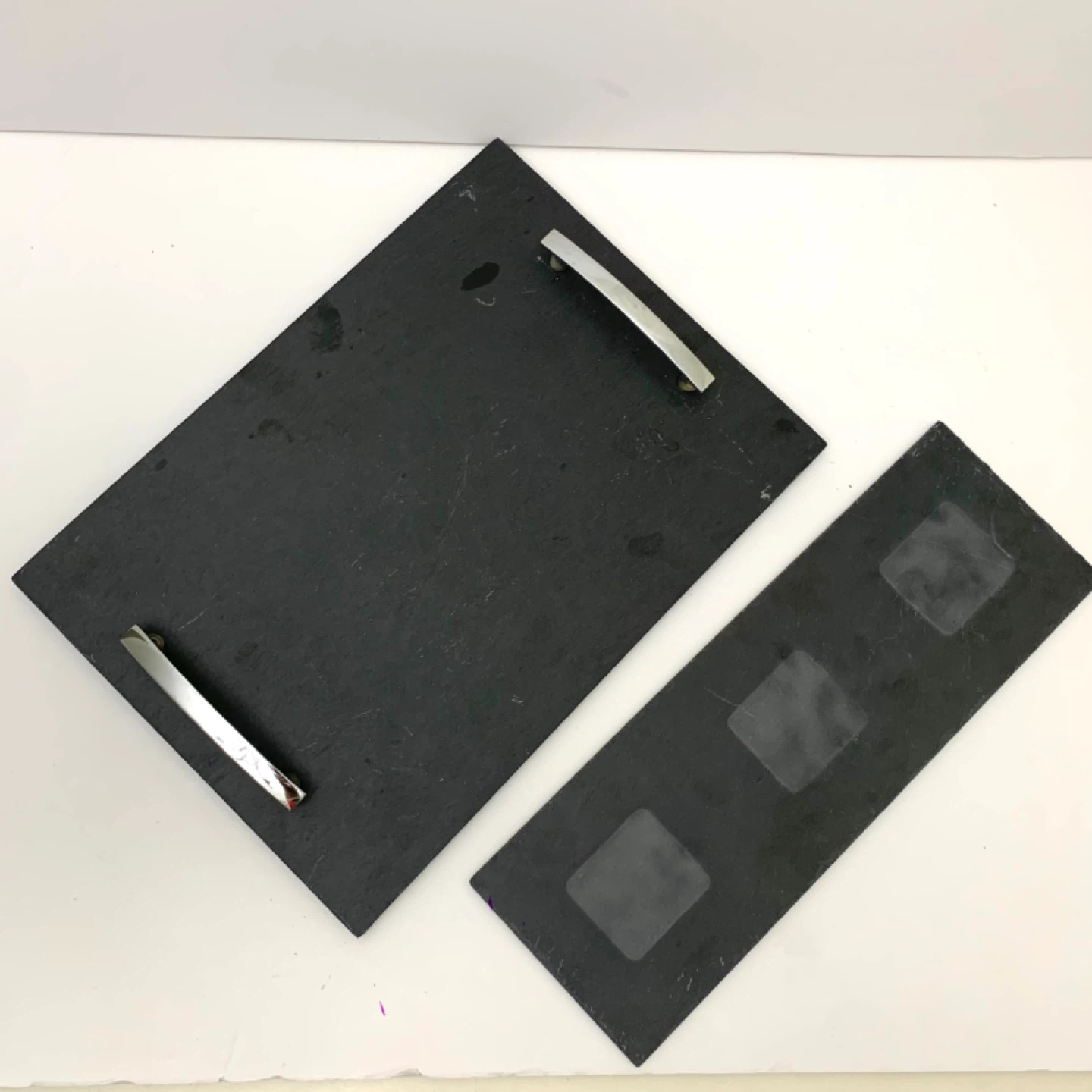 Slate Serving Tray Charcuterie Board Serving Platter Set - photo 2