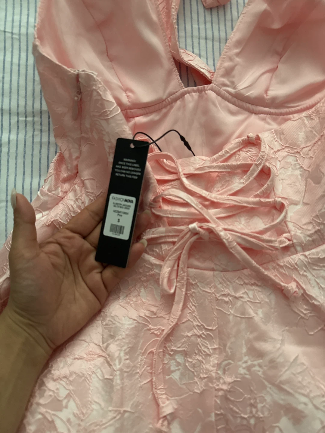 Ellington Jacquard Halter Midi Dress - Pink - photo 3
