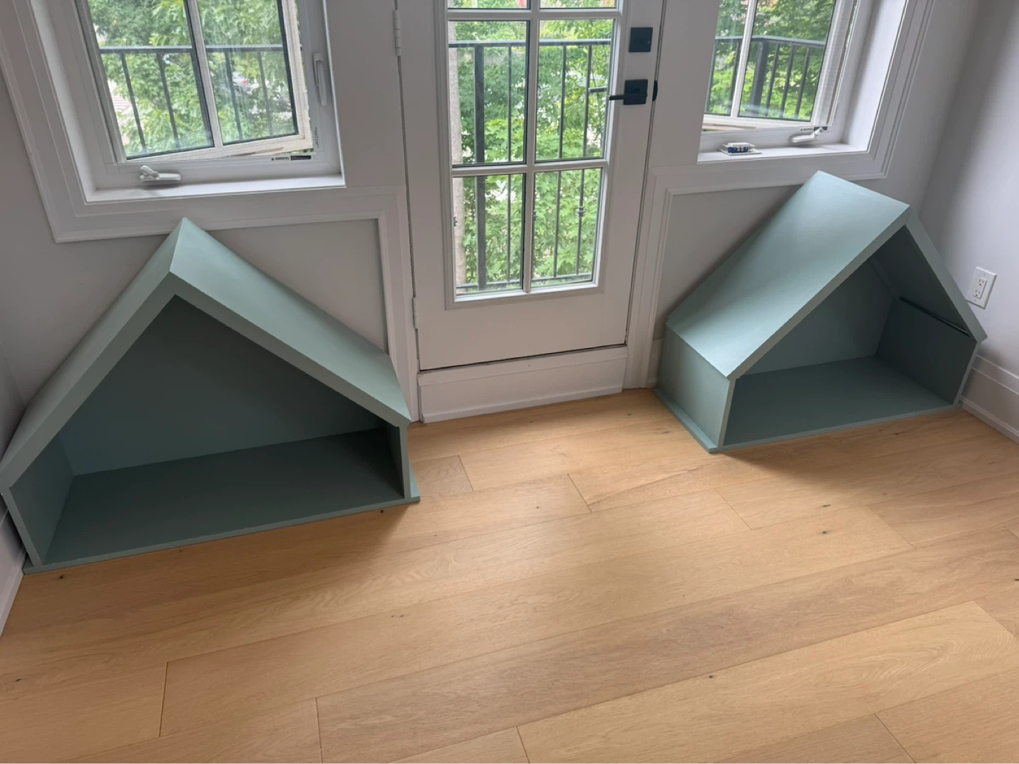 Custom Built Corner Shelves (Set of 2)