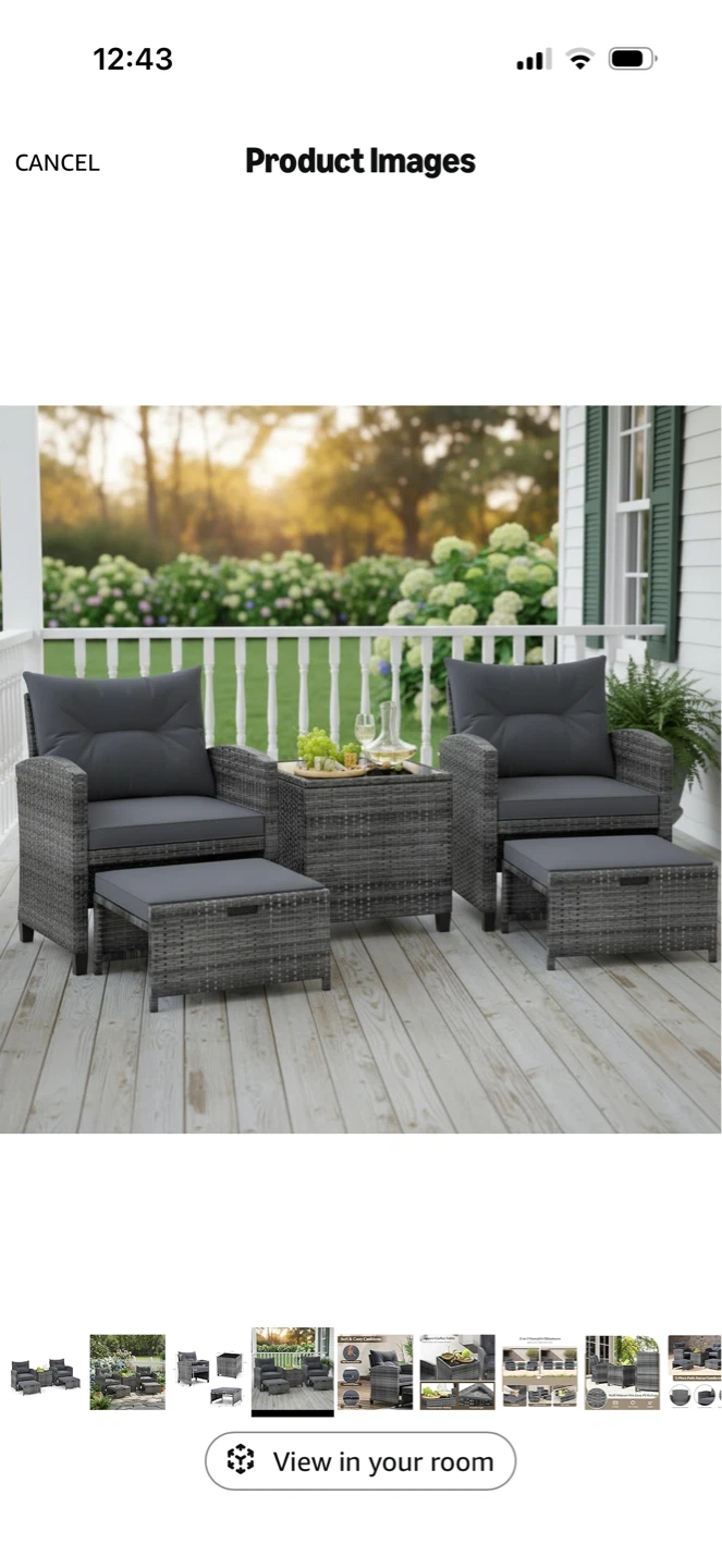 Wicker Patio Furniture Set