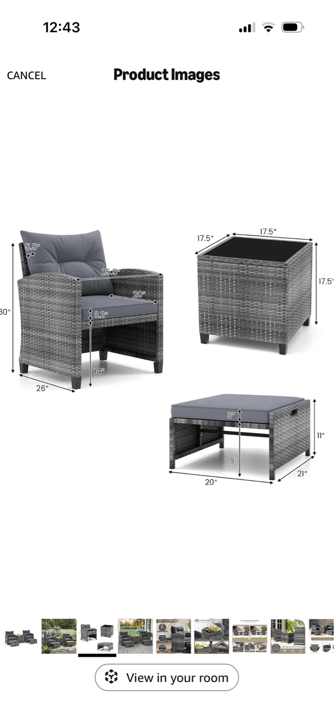 Wicker Patio Furniture Set - photo 2