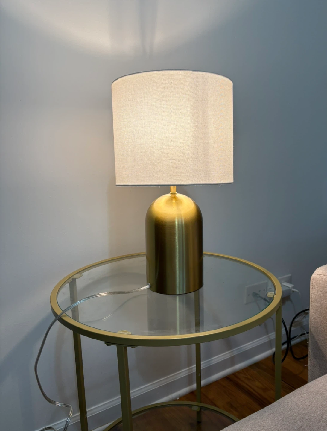 Gold Brushed Metal Table Lamp
