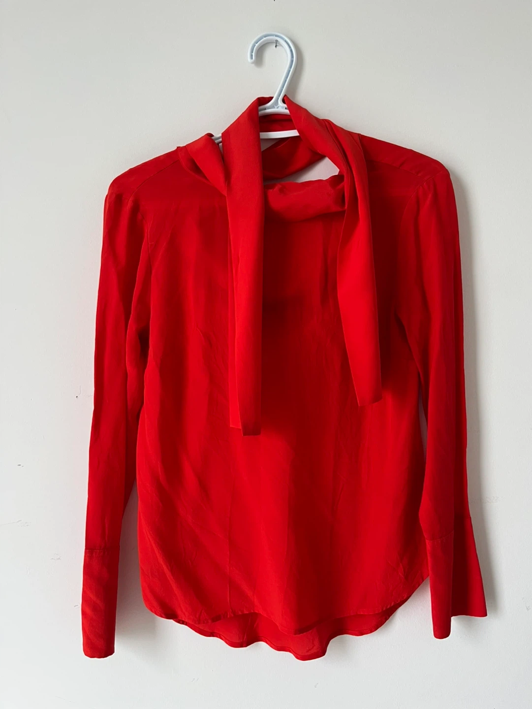 J. Crew Red Silk Blouse Size 00
