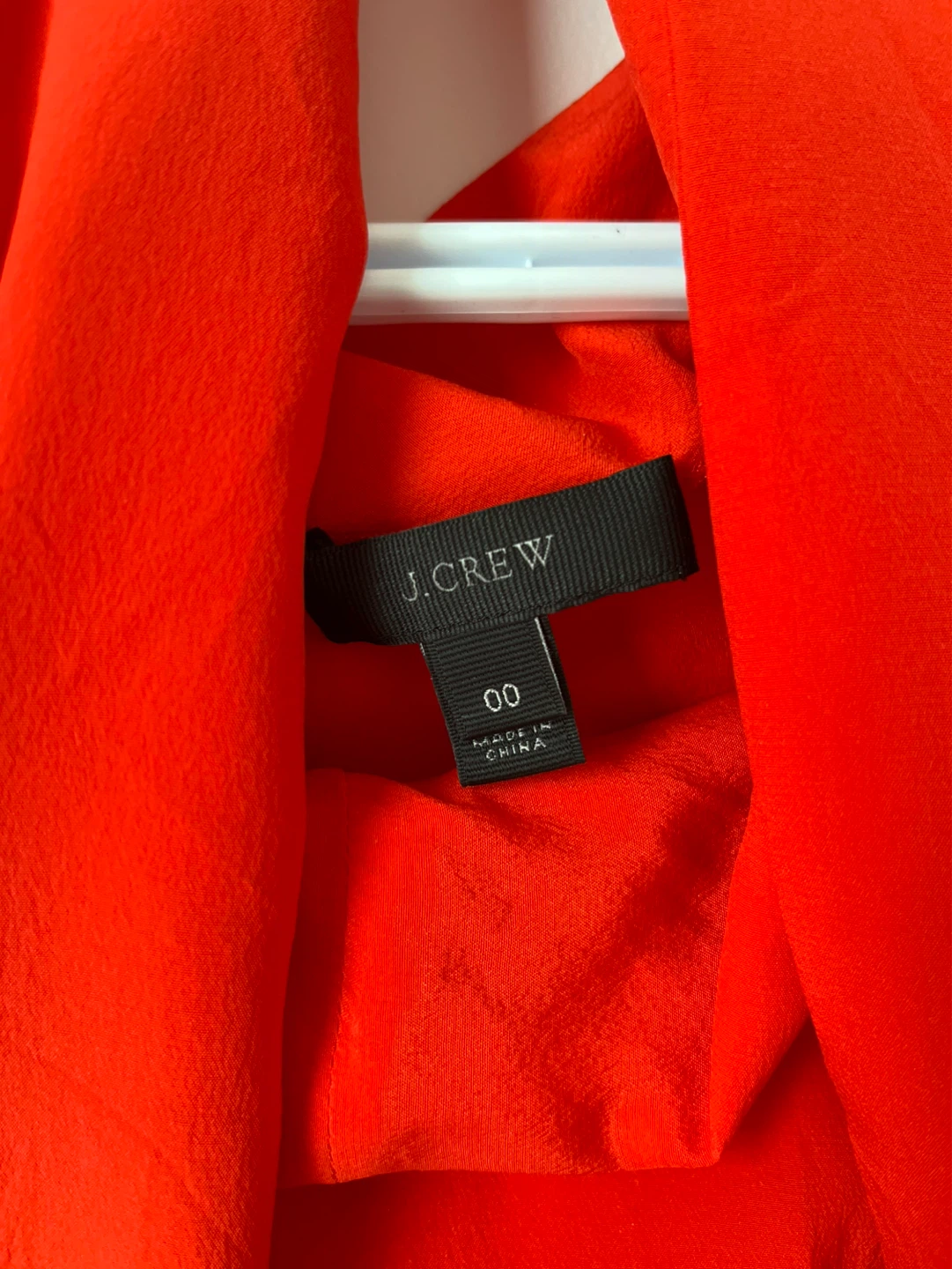 J. Crew Red Silk Blouse Size 00 - photo 3